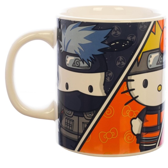 Hello Kitty x Naruto Shippuden Ceramic Coffee Tea Mug 16 oz from Bioworld - Picture 8 of 10